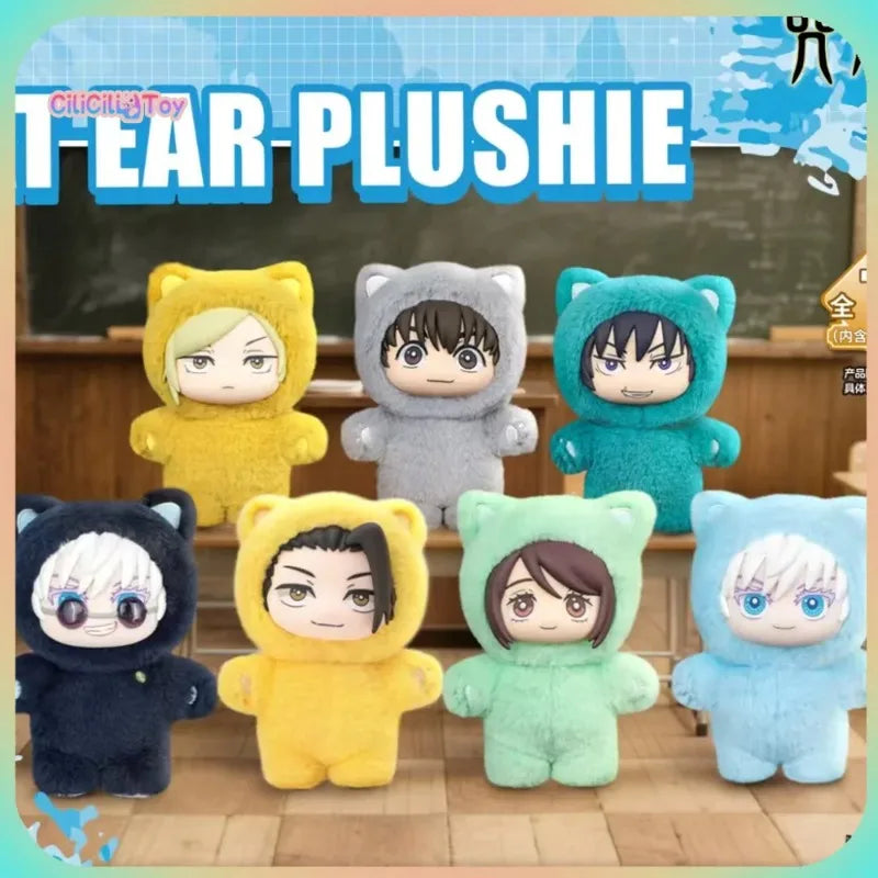 Original Jujutsu Kaisen 2 Cat Ear Plushie Series Blind Box Mystery Box Anime Figure Room Decoration Collection Kids Gifts